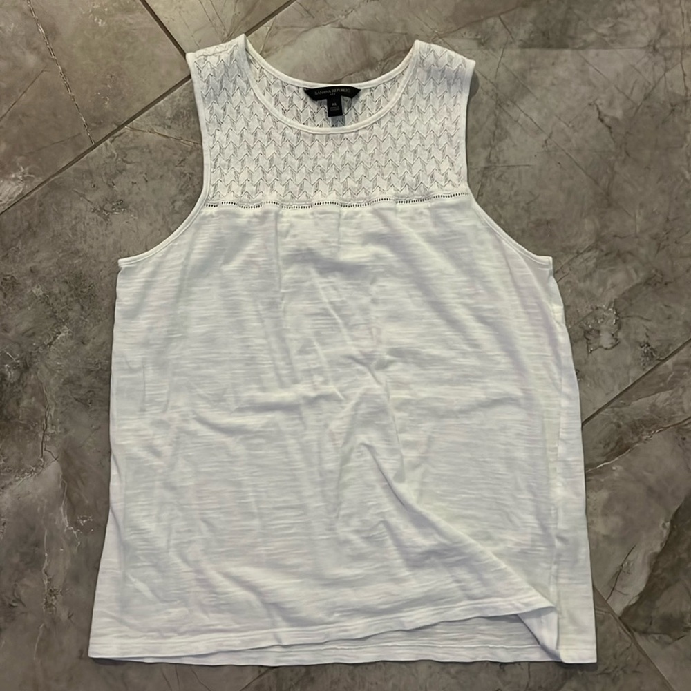 banana republic white blouse